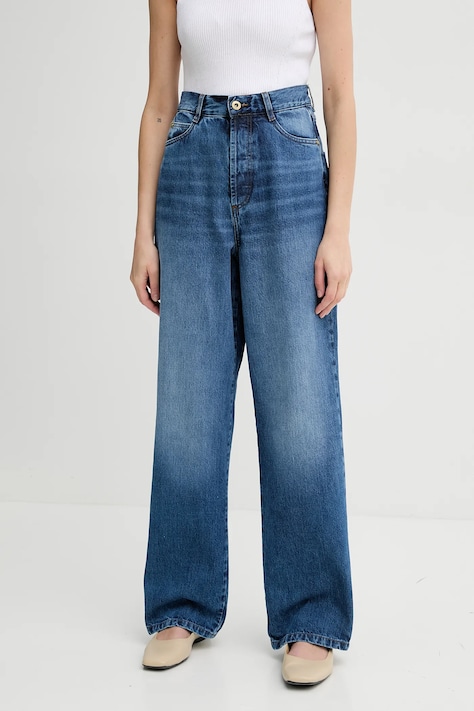 Sessun blugi din bumbac high waist, 24121005