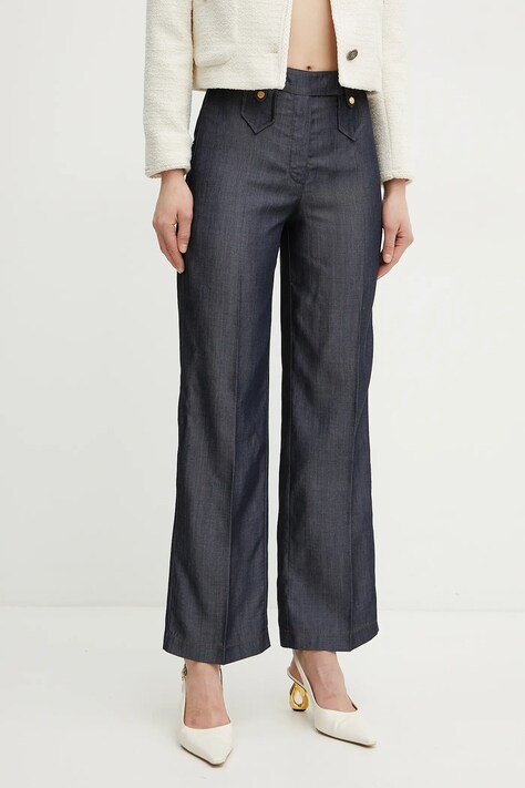 Kalhoty Marciano by Guess NAOMI dámské, modrá barva, široké, high waist, 5GGB27 7295A