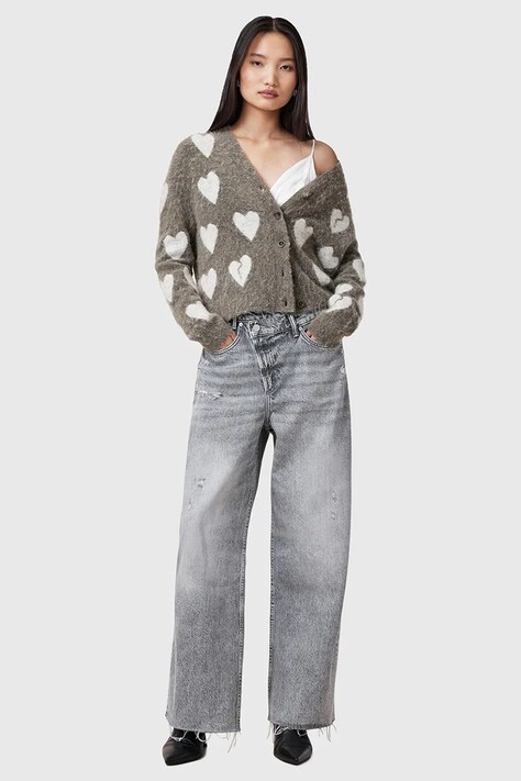 Bombažne kavbojke AllSaints AKI ženske, W052EC