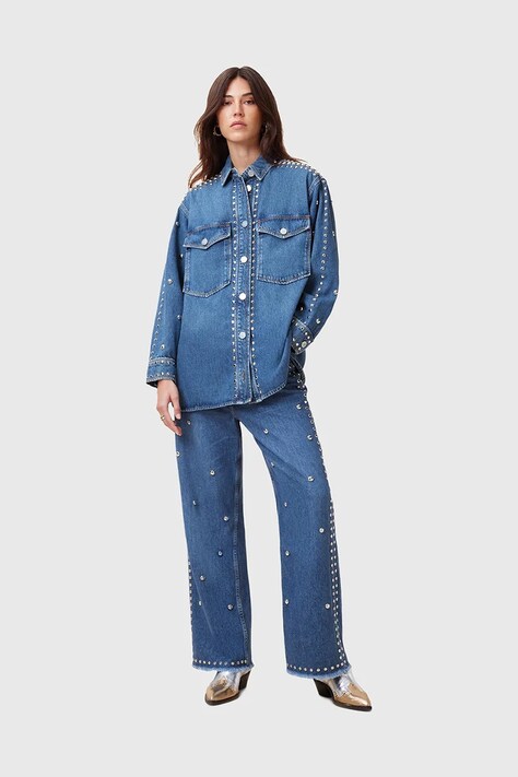 AllSaints jeansy BLAKE damskie medium waist W059EB
