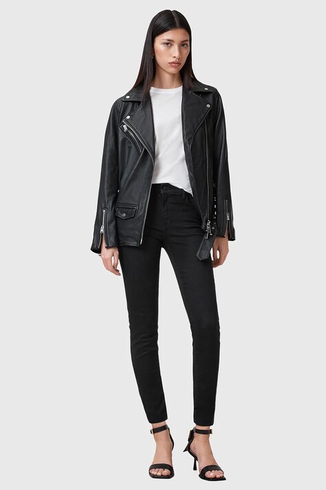 Bavlněné džíny AllSaints MILLER dámské, medium waist, W082EC