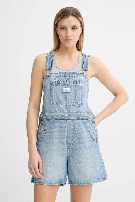 Levi's ogrodniczki jeansowe UTILITY SHORTALL 001UY