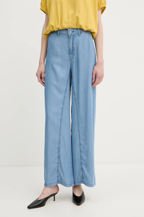 United Colors of Benetton pantaloni drept, high waist, 4KHNDF09L
