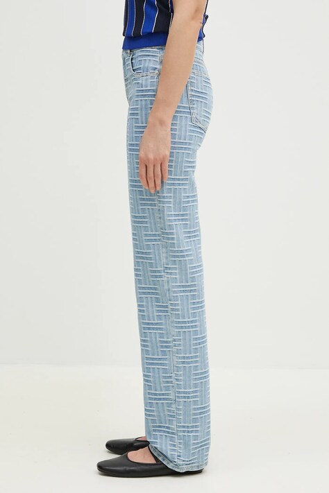 Kenzo jeansy damskie high waist FF52DP2166J4.DB
