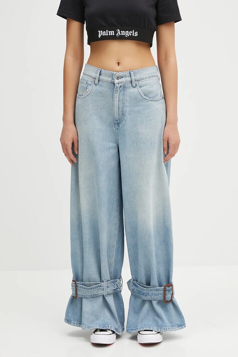 Džíny JW Anderson Buckled Cuff dámské, high waist, DT0109.PG1735.804