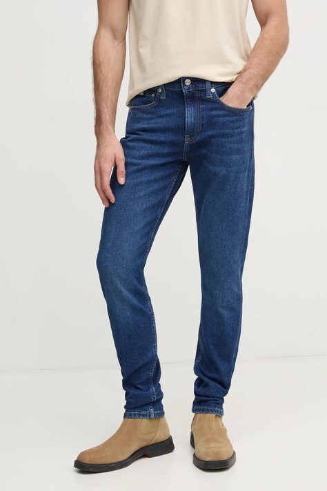 Calvin Klein Jeans jeans bărbați, culoarea bleumarin, J30J327007