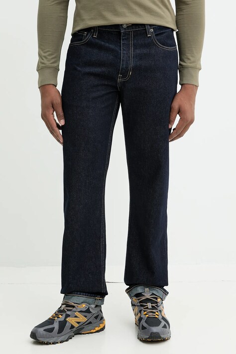 Bavlněné kalhoty Guess Jeans pánské, tmavomodrá barva, ve střihu chinos, M4BA80 D5HS1