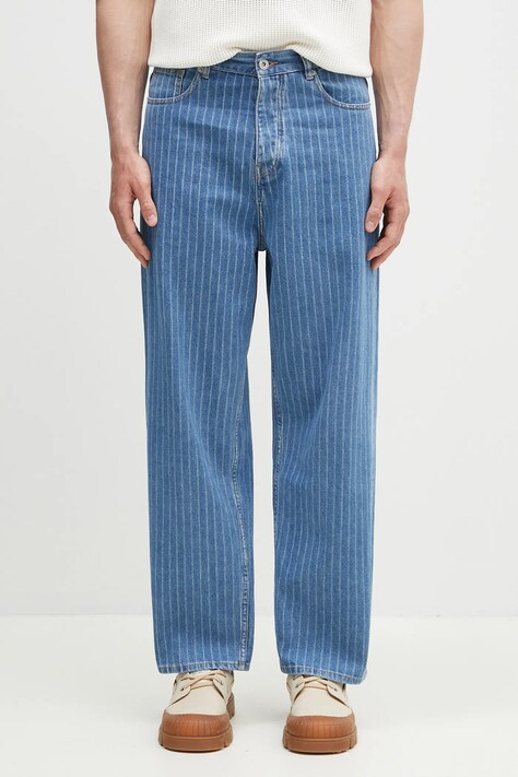 Džíny Drôle de Monsieur Le Jean Baggy Rayures pánské, G-BP168-CO179-LBE