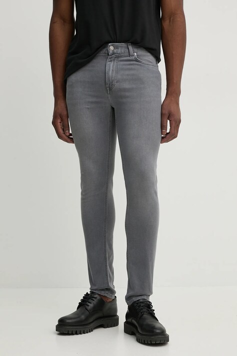 Tommy Hilfiger jeansi barbati, culoarea gri, MW0MW38828