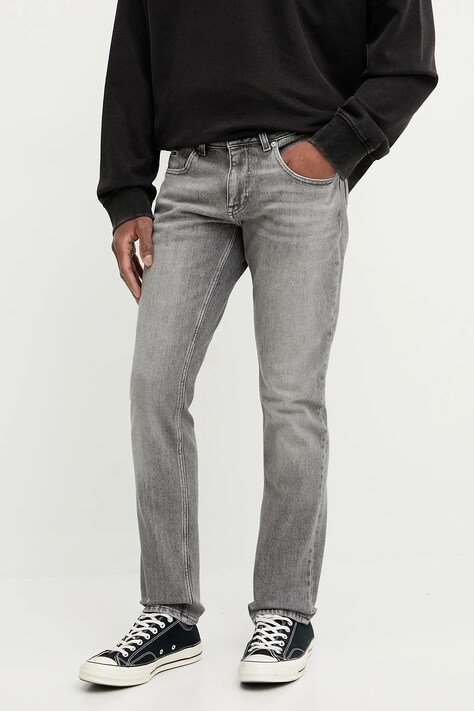 Džíny Tommy Jeans pánské, šedá barva, DM0DM21379