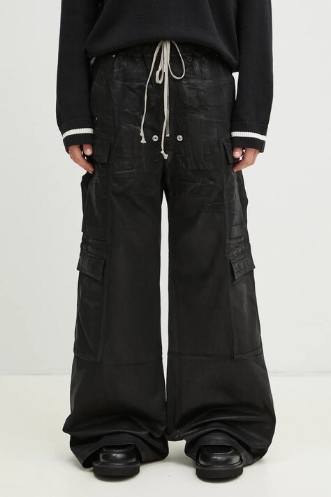 Штани Rick Owens Double Cargo Jumbo Belas чоловічі колір чорний прямі DU01E3398.SCF