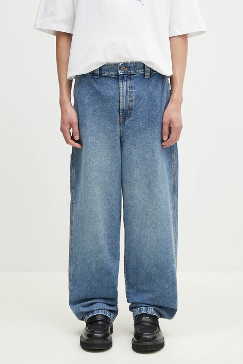 Džíny Dickies Madison Baggy Fit Denim Rinsed Blue W/ Fade pánské, DK0A4YECK211