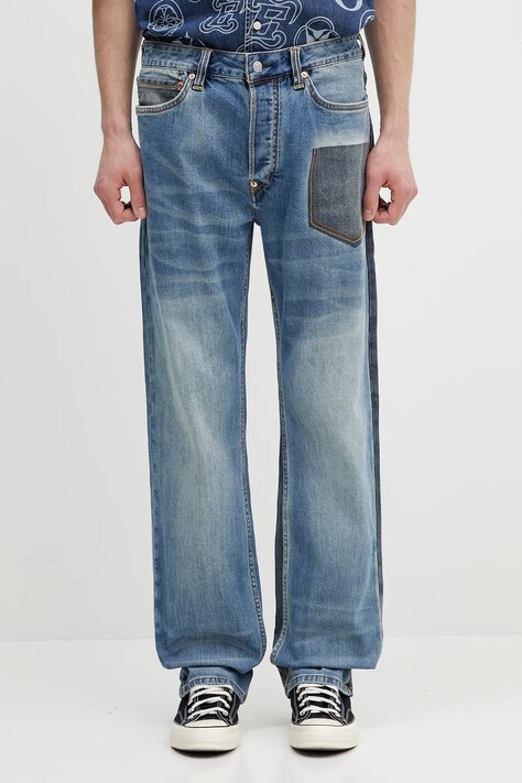 Evisu jeans 2-tone Denim w Inserted Daicock 2ESHTM5JE1015