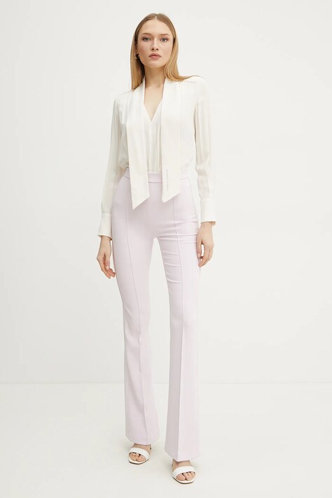 Elisabetta Franchi salopeta culoarea bej, cu decolteu legat, TU04251E2