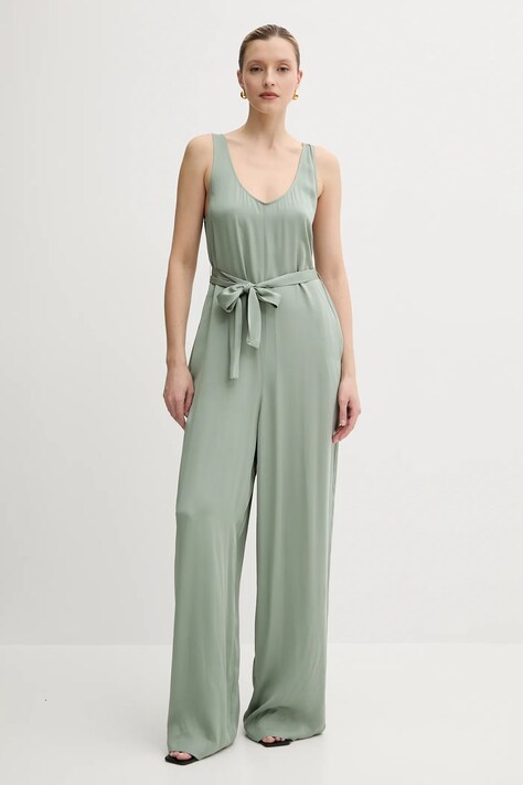 Overal Armani Exchange zelená barva, s kulatým výstřihem, XW000210 AF12742