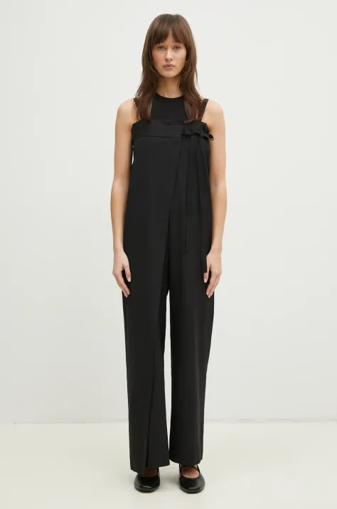 MM6 Maison Margiela wool jumpsuit black color S52FP0089