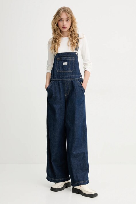 Džínové lacláče Levi's XL OVERALL dámské, 001V0