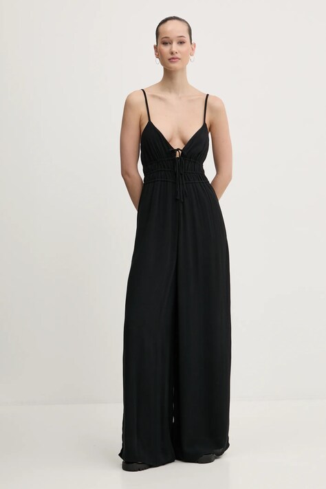 Hollister Co. salopeta culoarea negru, cu decolteu in v, KI359-5029