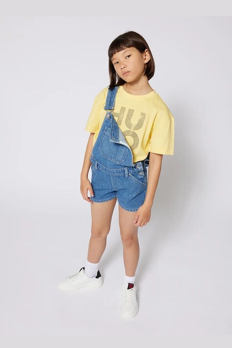 HUGO salopete din denim pentru copii G00405