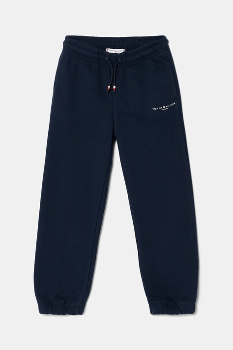 Dětské tepláky Tommy Hilfiger tmavomodrá barva, hladké, KS0KS00596