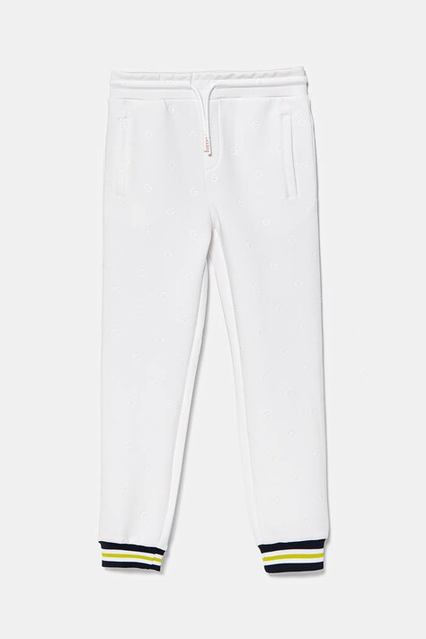 Guess pantaloni de trening pentru copii culoarea alb, modelator, L5RQ12 KAZQ2