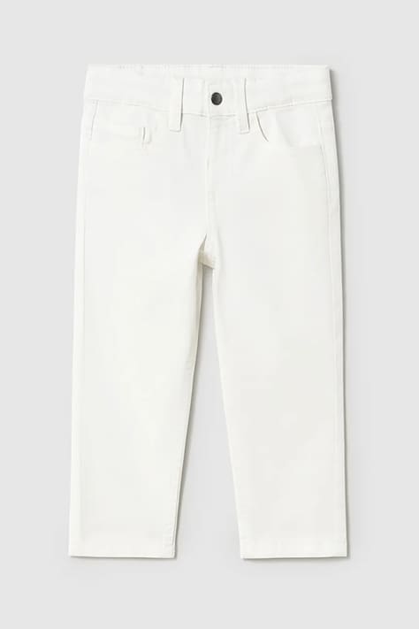 Mayoral pantaloni copii slim fit basic culoarea alb, neted, 506