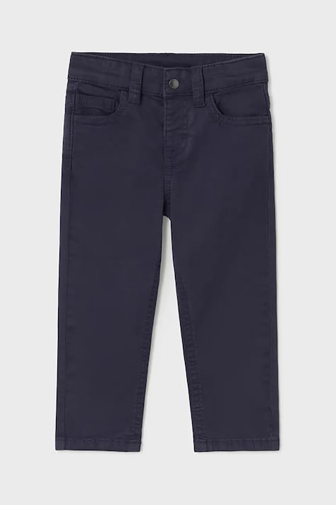 Mayoral pantaloni copii slim fit basic culoarea albastru marin, neted, 506