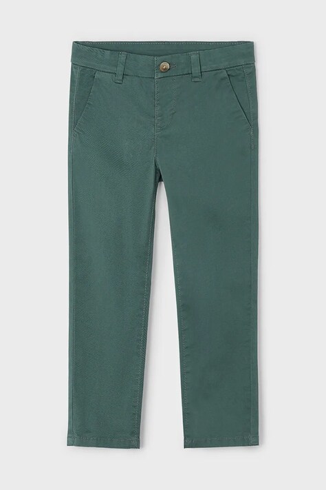 Mayoral pantaloni copii culoarea verde, neted, 512