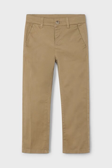 Mayoral pantaloni copii culoarea maro, neted, 512