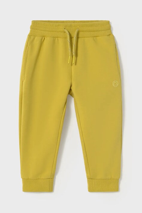 Детски спортен панталон Mayoral в жълто с изчистен дизайн 711