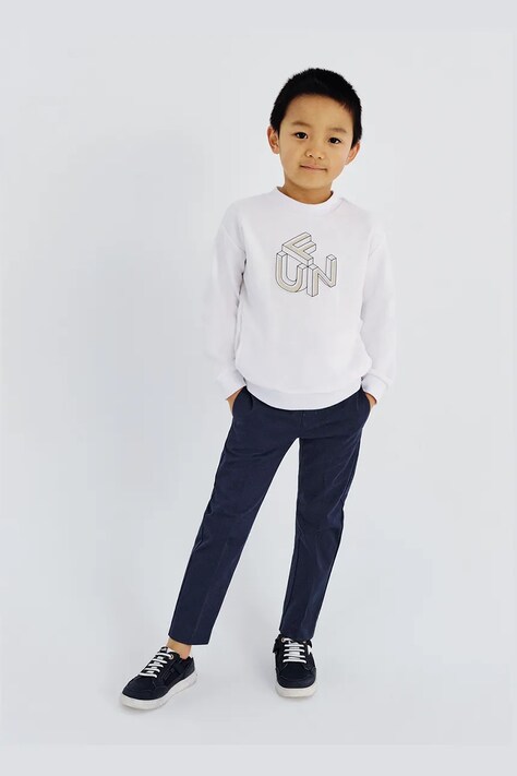 Mayoral pantaloni copii slim culoarea albastru marin, neted, 3565