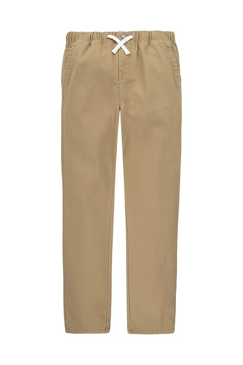 Levi's pantaloni de bumbac pentru copii LOOSE FIT PULL-ON PANTS culoarea verde, neted, 9EL221