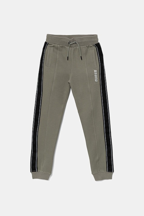 Detské tepláky Guess zelená farba, vzorované, L5GQ13 KB3P2