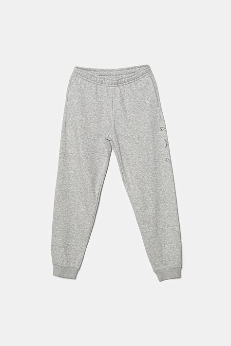 Puma pantaloni de trening din bumbac ESS LOGO LAB Execution Sweatpants TR culoarea gri, cu imprimeu, 685790