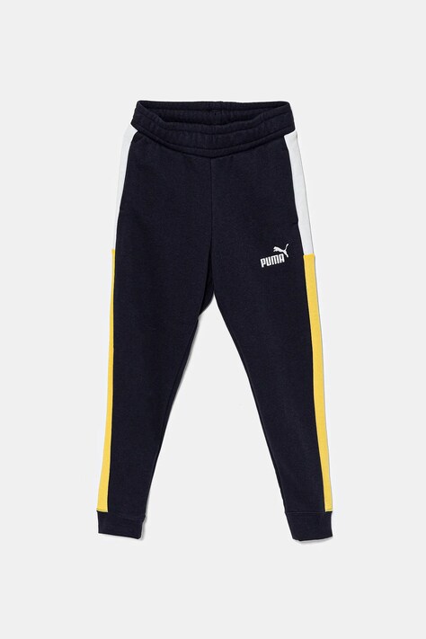 Детски спортен панталон Puma ESS BLOCK Sweatpants TR в тъмносиньо с десен 685820