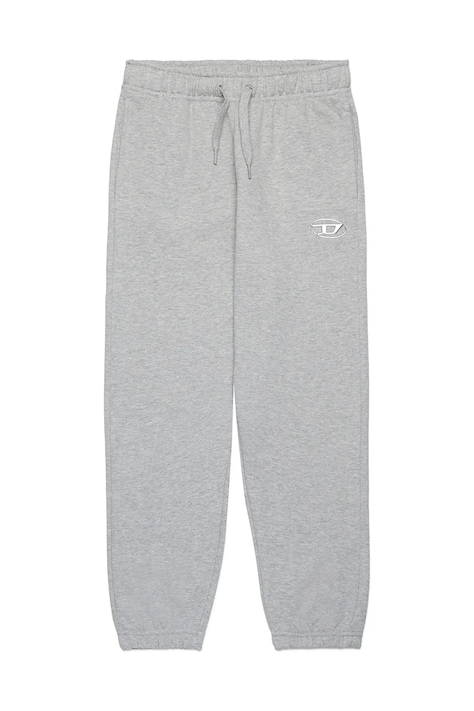 Diesel pantaloni de trening din bumbac pentru copii PMACISD TROUSERS culoarea gri, neted, J02317