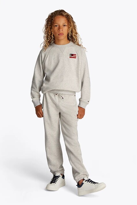 Tommy Hilfiger pantaloni de trening pentru copii culoarea alb, uni, KB0KB09616