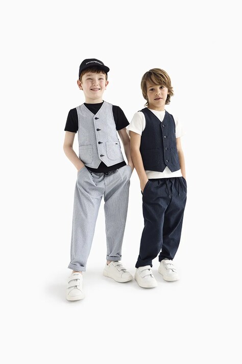 Dětské tepláky Emporio Armani tmavomodrá barva, EB000107 AF13010