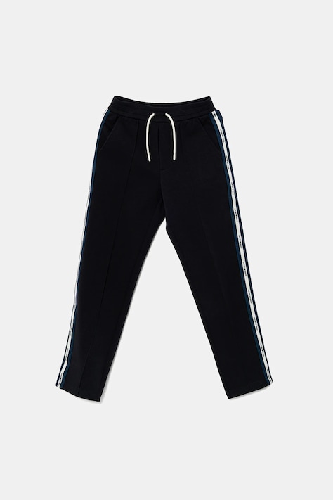 Emporio Armani pantaloni de trening pentru copii culoarea albastru marin, cu imprimeu, EB000148 AF10126