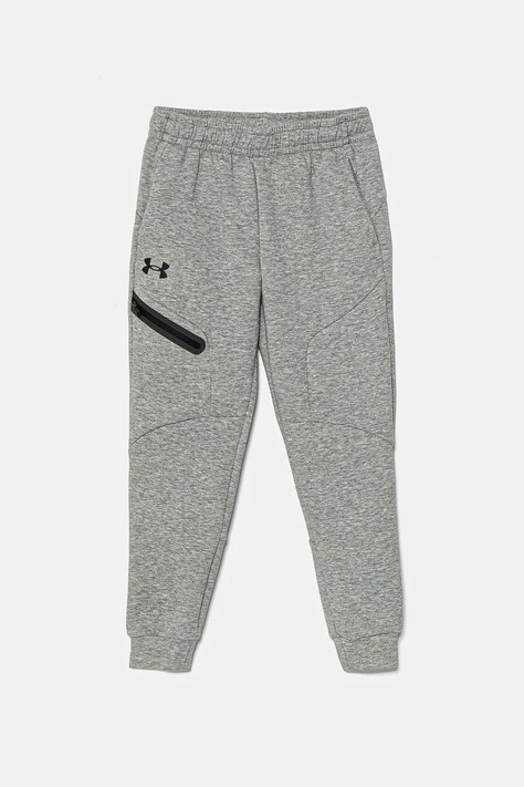 Under Armour pantaloni de trening pentru copii Unstoppable Flc Jogger culoarea gri, melanj, 1386689
