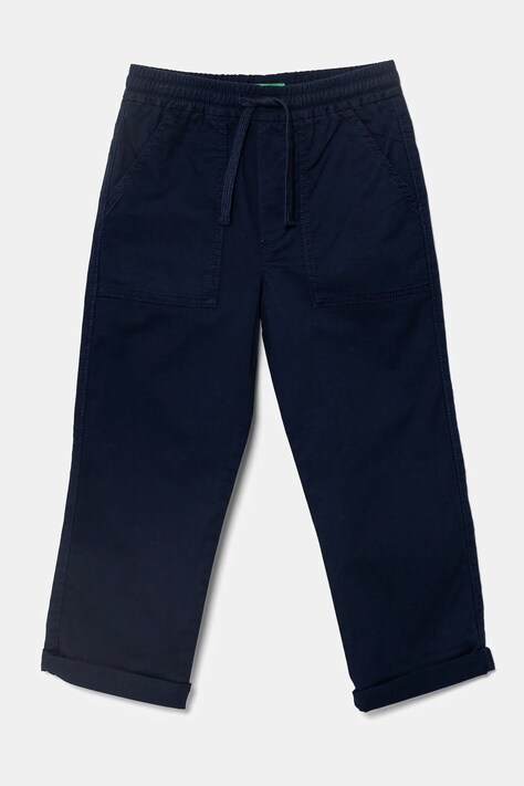 United Colors of Benetton pantaloni copii culoarea albastru marin, neted, 4T48CF03T