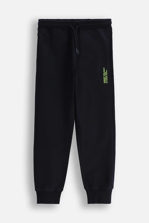 Dětské bavlněné tepláky Coccodrillo tmavomodrá barva, EVERYDAY BOY