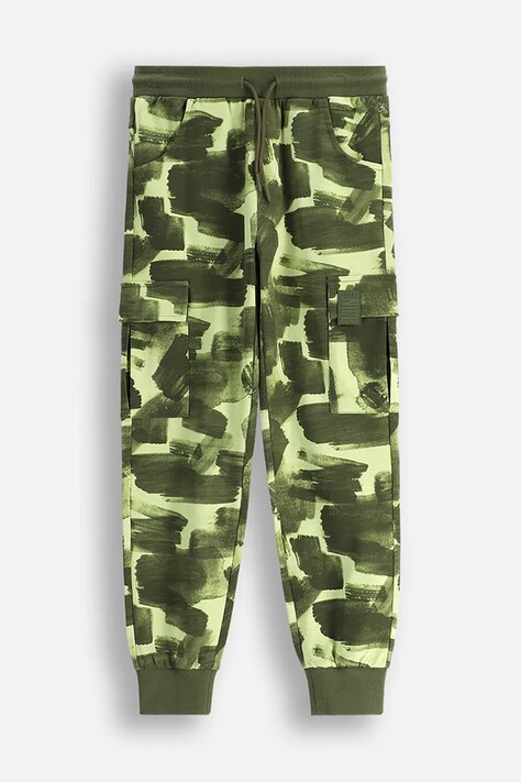 Dětské bavlněné tepláky Coccodrillo zelená barva, EVERYDAY BOY