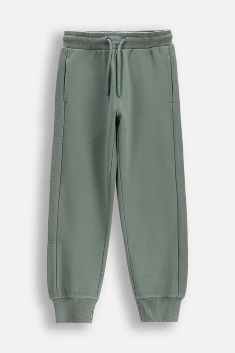 Coccodrillo pantaloni de trening pentru copii culoarea verde, neted, SAGE TIME BOY KIDS