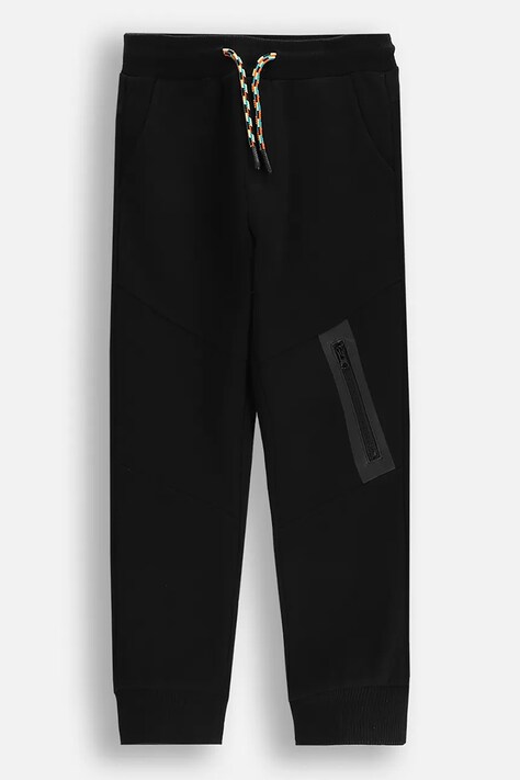 Coccodrillo pantaloni de trening culoarea negru, uni, DRAGONS BOY KIDS