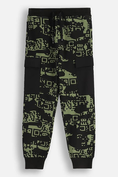 Coccodrillo spodnie dresowe kolor zielony z nadrukiem GAMER BOY JUNIOR