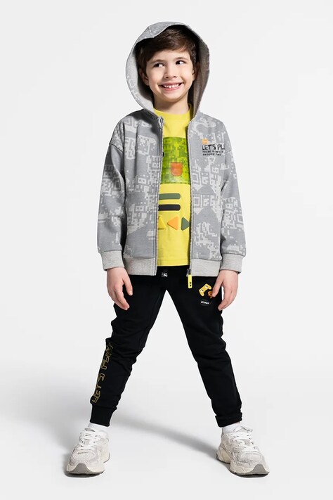 Спортивні штани Coccodrillo колір чорний GAMER BOY KIDS