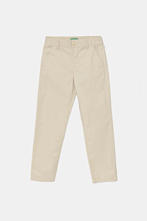 Дитячі штани United Colors of Benetton колір бежевий однотонні 4T48CF011