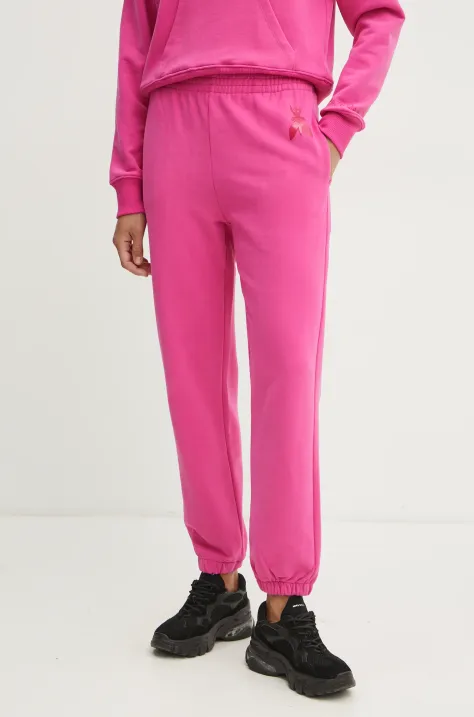 Patrizia Pepe pantaloni della tuta di cotone colore rosa 8P0687 J079