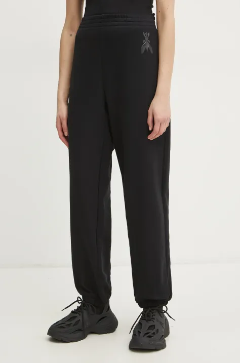 Patrizia Pepe pantaloni de trening din bumbac culoarea negru, uni, 8P0687 J079